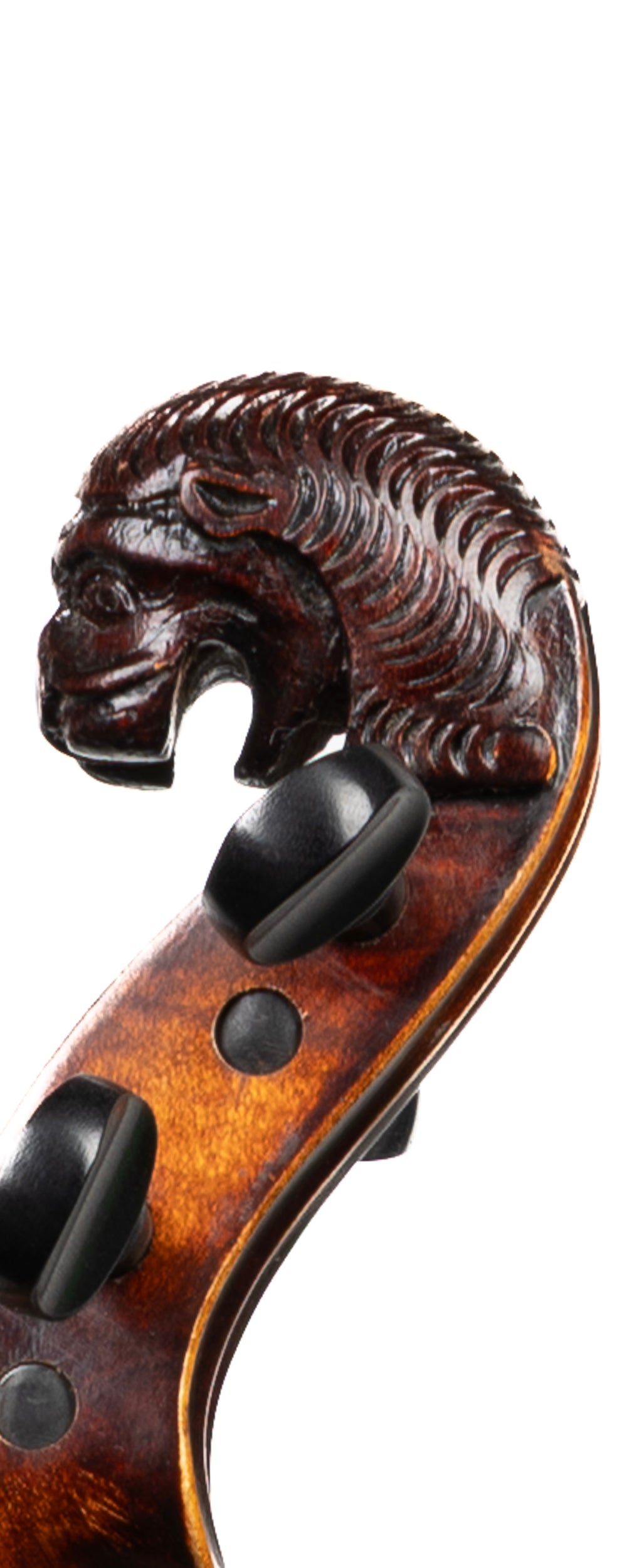 String Instrument Head Unlabelled 'lion head' German violin – The Stringed Instrument Company